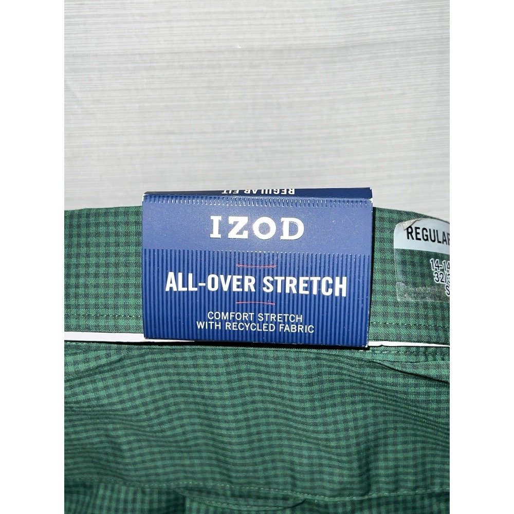 Izod All-over Stretch LS Regular Fit Shirt Men's Size‎ (14-14.5 32/33 Small) NWT - Picture 10 of 14